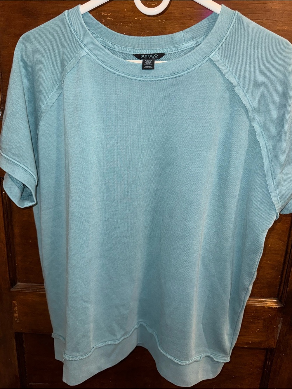 Buffalo David Bitton Light Blue Short-Sleeve Crewneck Sweatshirt